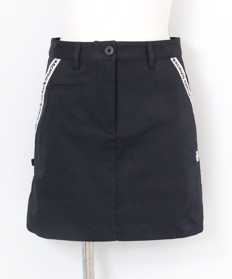 UV冷感バックリボンスカート（ブラック）