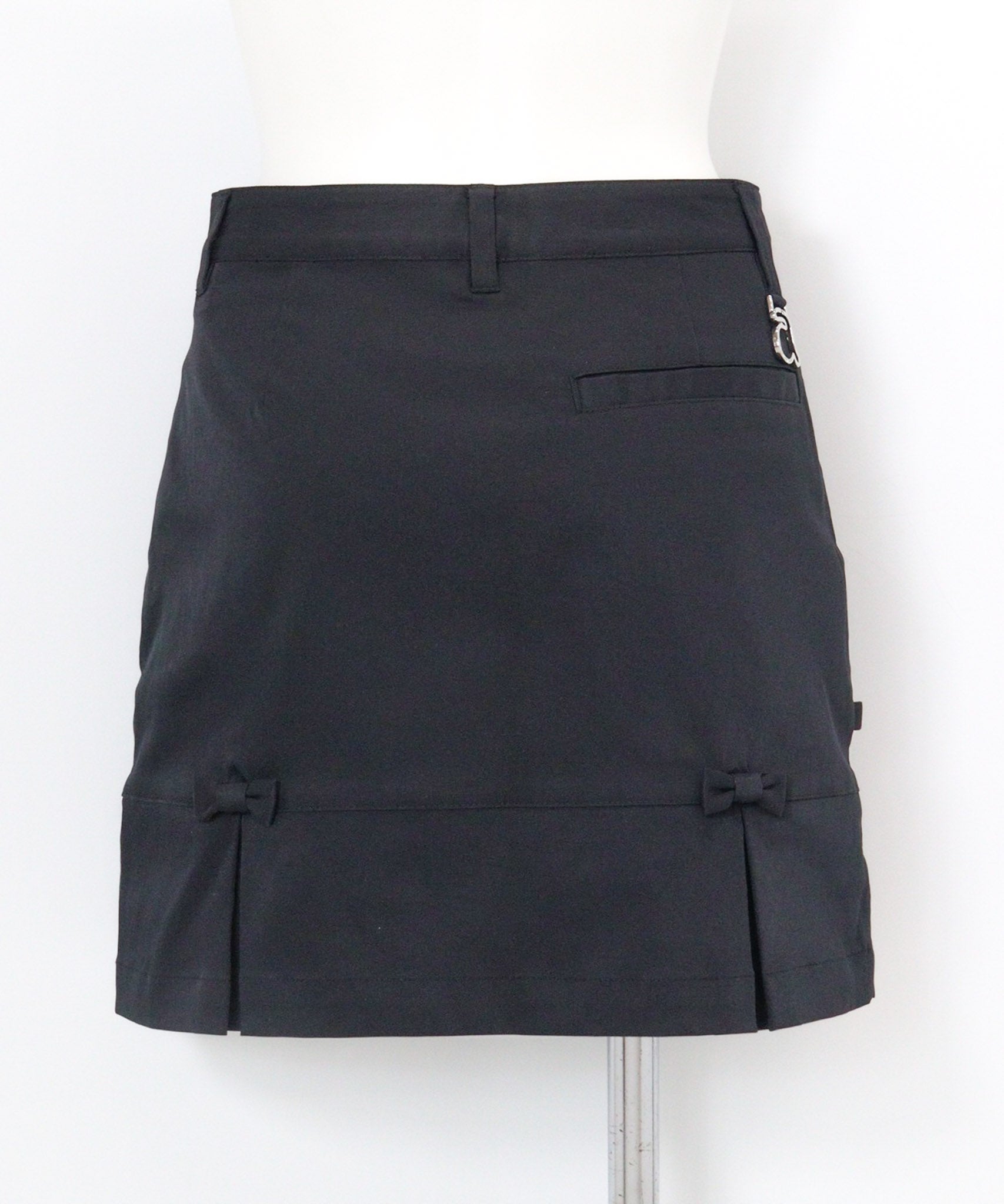 UV冷感バックリボンスカート後（ブラック）