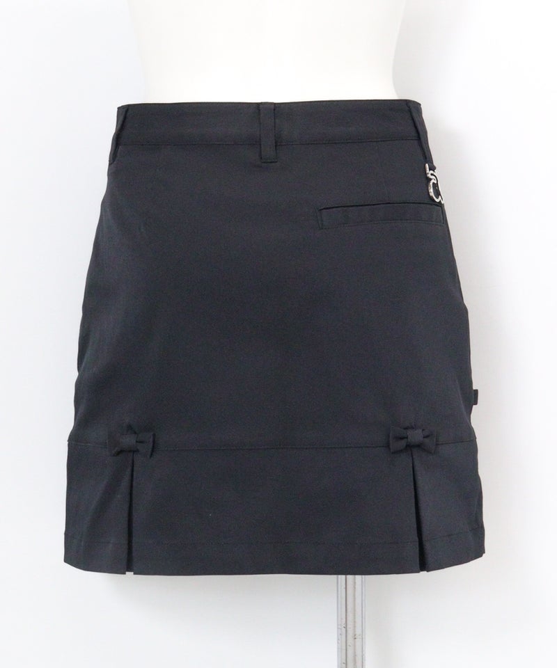 UV冷感バックリボンスカート後（ブラック）