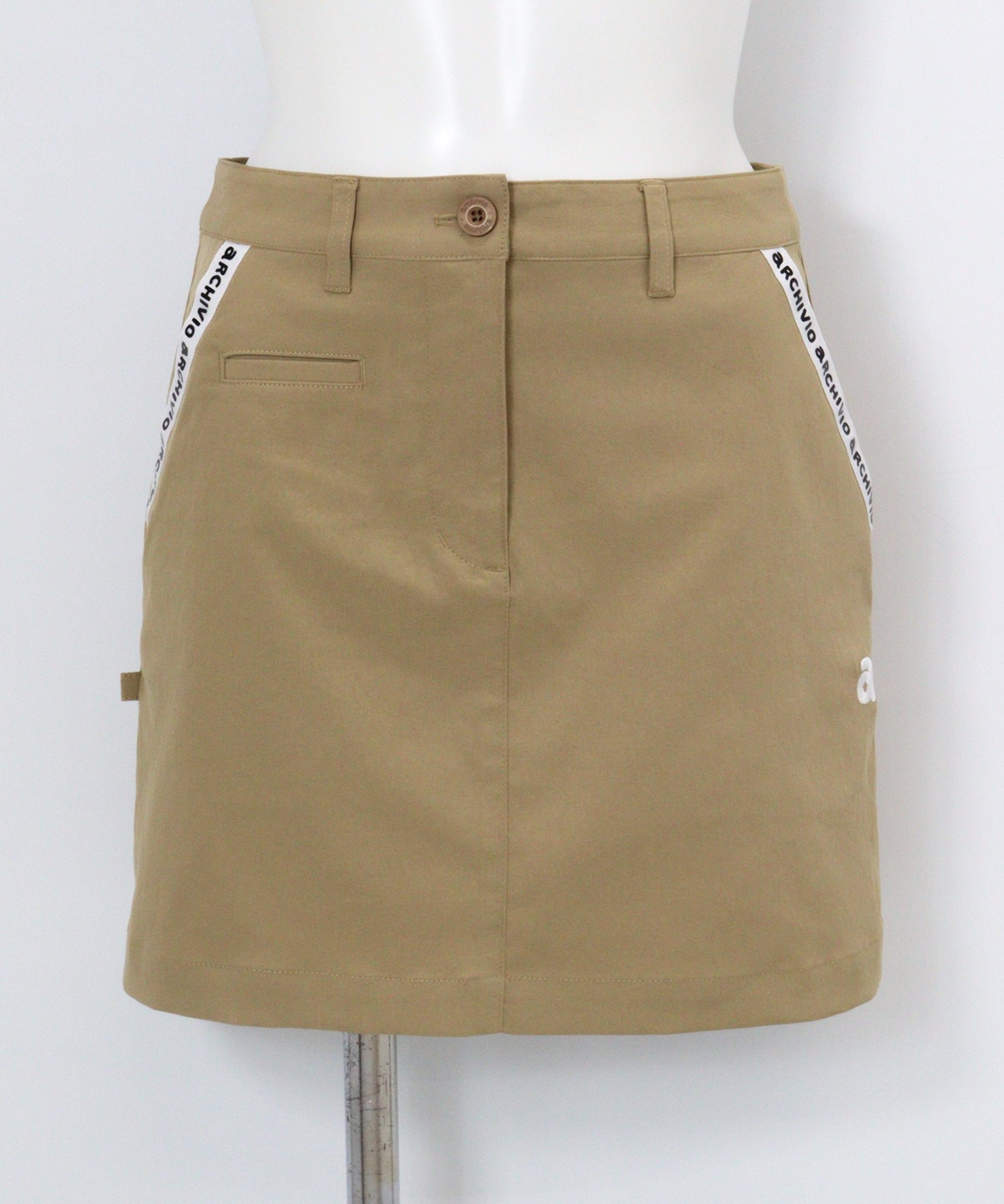 UV冷感バックリボンスカート（ベージュ）