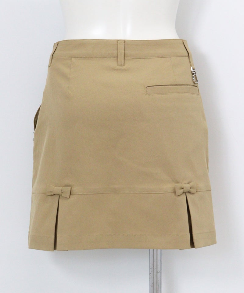 UV冷感バックリボンスカート後（ベージュ）