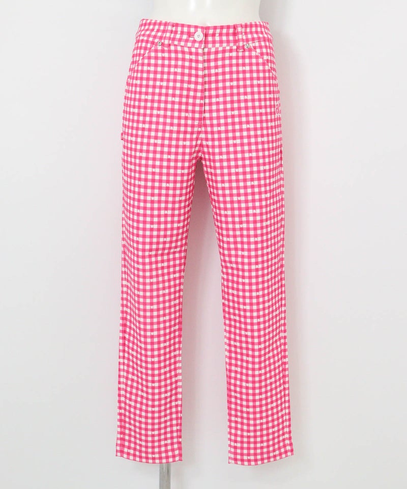UV冷感ギンガムチェックパンツ（ピンク）