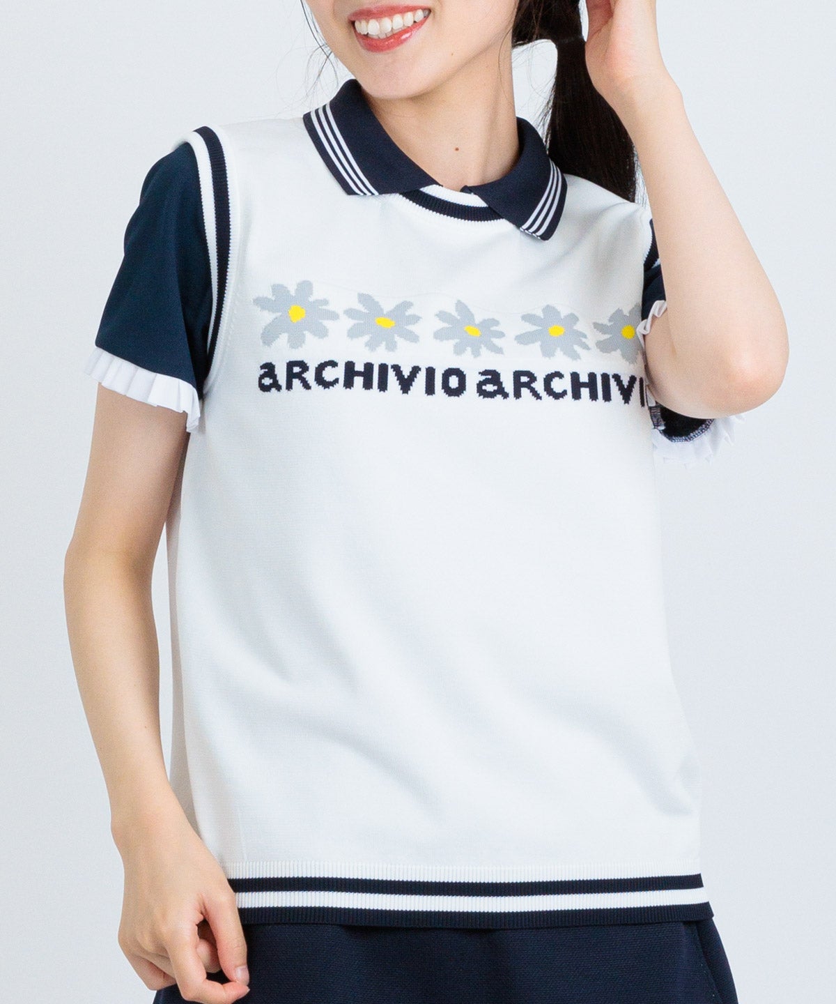 アルチビオ ネイビーとホワイトのジャケット 36サイズ アルチビオ商品一覧 - ゴルフウェア通販 ビキジャパン公式