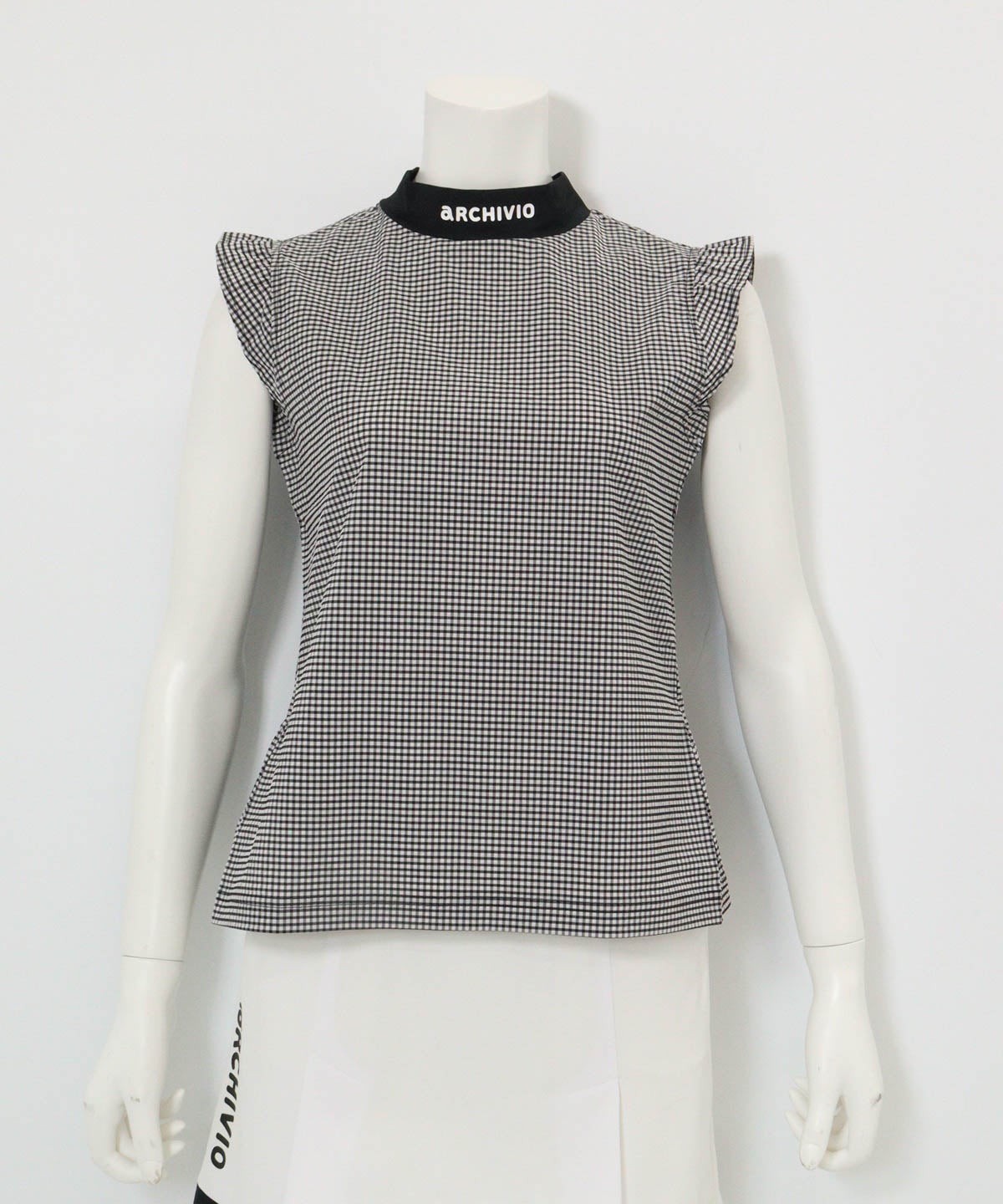 ギンガムフリル冷感プルオーバー（ブラック）