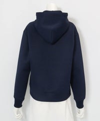 花柄刺繍UVダンボールパーカー後（ネイビー）