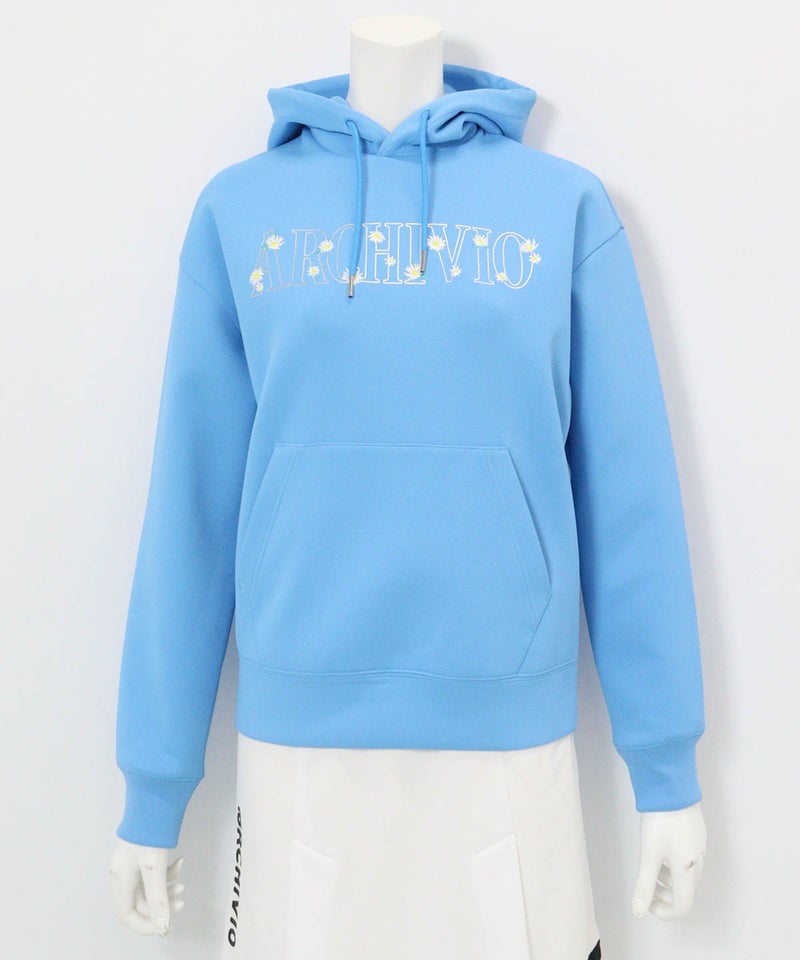 花柄刺繍UVダンボールパーカー（ライトブルー）