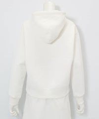 花柄刺繍UVダンボールパーカー後（ホワイト）