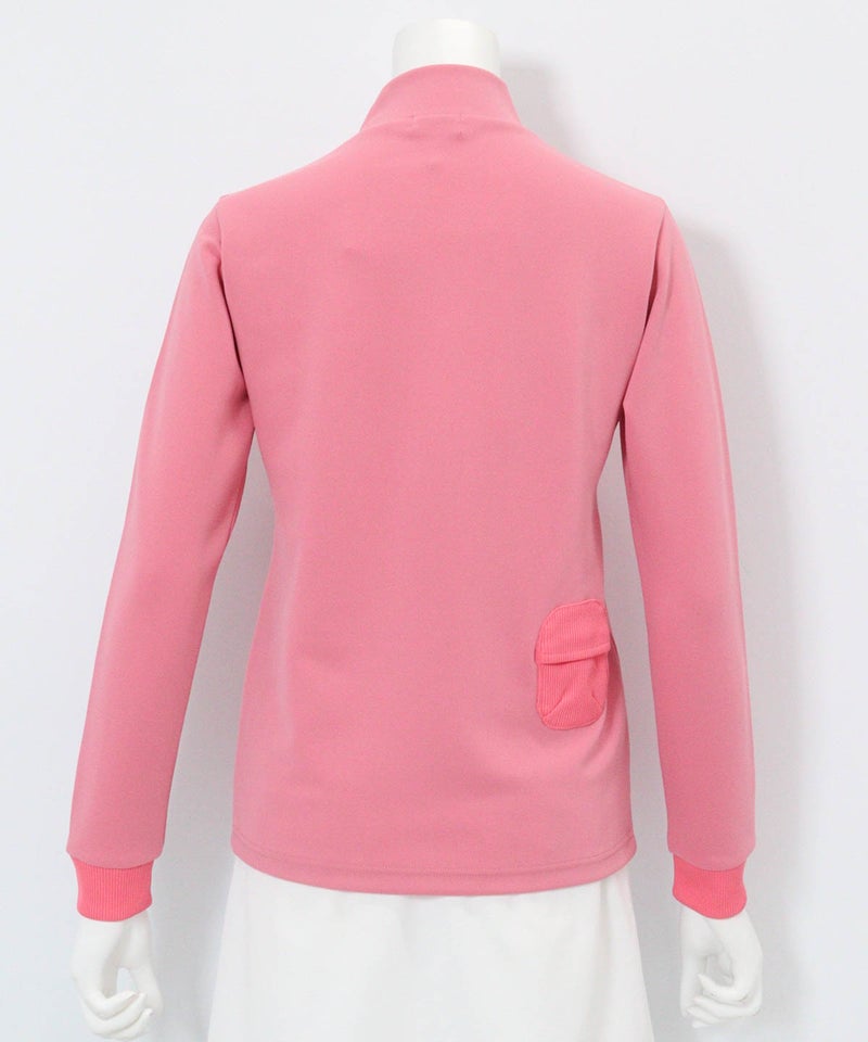 ボールポケット付UV冷感プルオーバー後（ピンク）