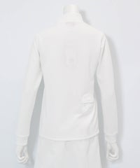 ボールポケット付UV冷感プルオーバー後（ホワイト）