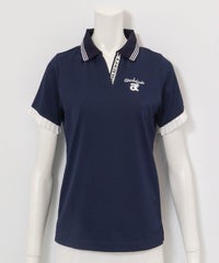 スキッパー襟速乾ポロシャツ（ネイビー）