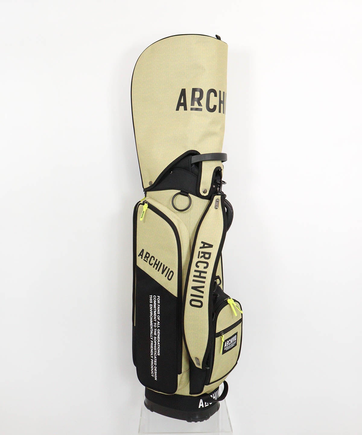 【メンズ】ARロゴ柄キャディバッグ斜（ベージュ）