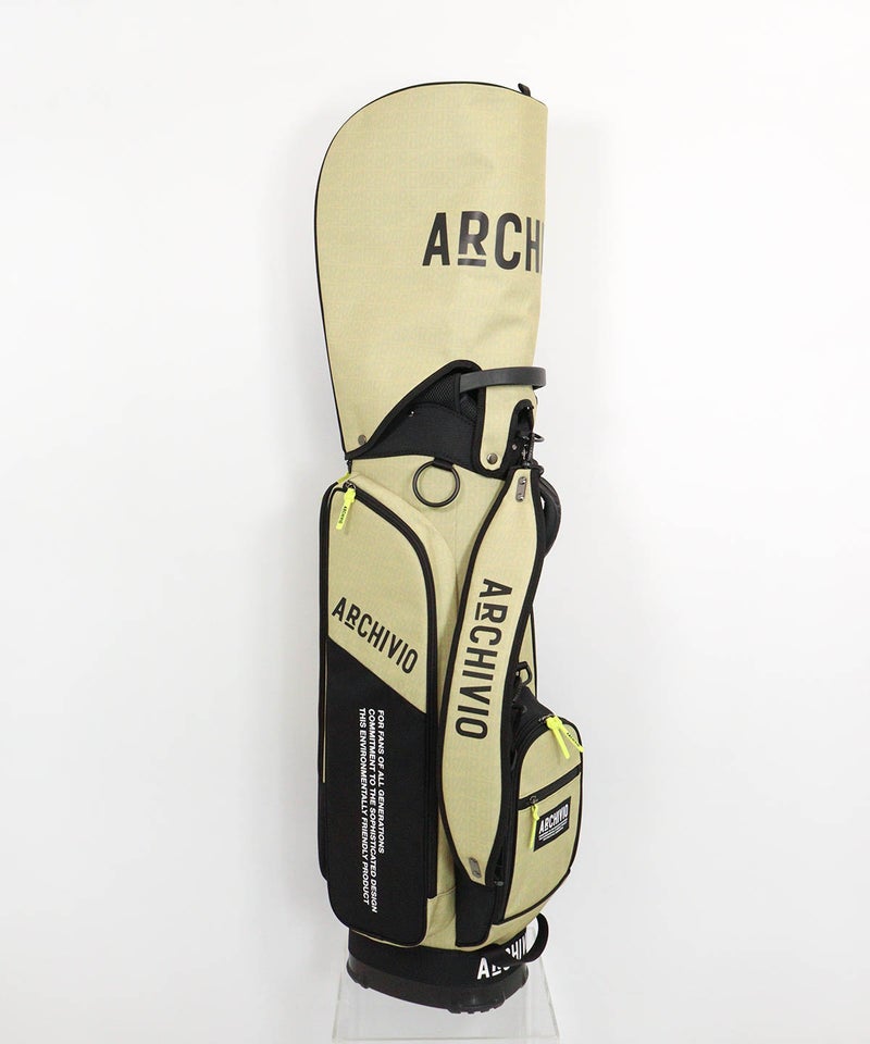 【メンズ】ARロゴ柄キャディバッグ斜（ベージュ）