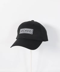 【メンズ】ボックスロゴ撥水キャップ（ブラック×グレー）