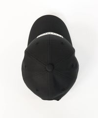 【メンズ】ボックスロゴ撥水キャップ上（ブラック×ホワイト）