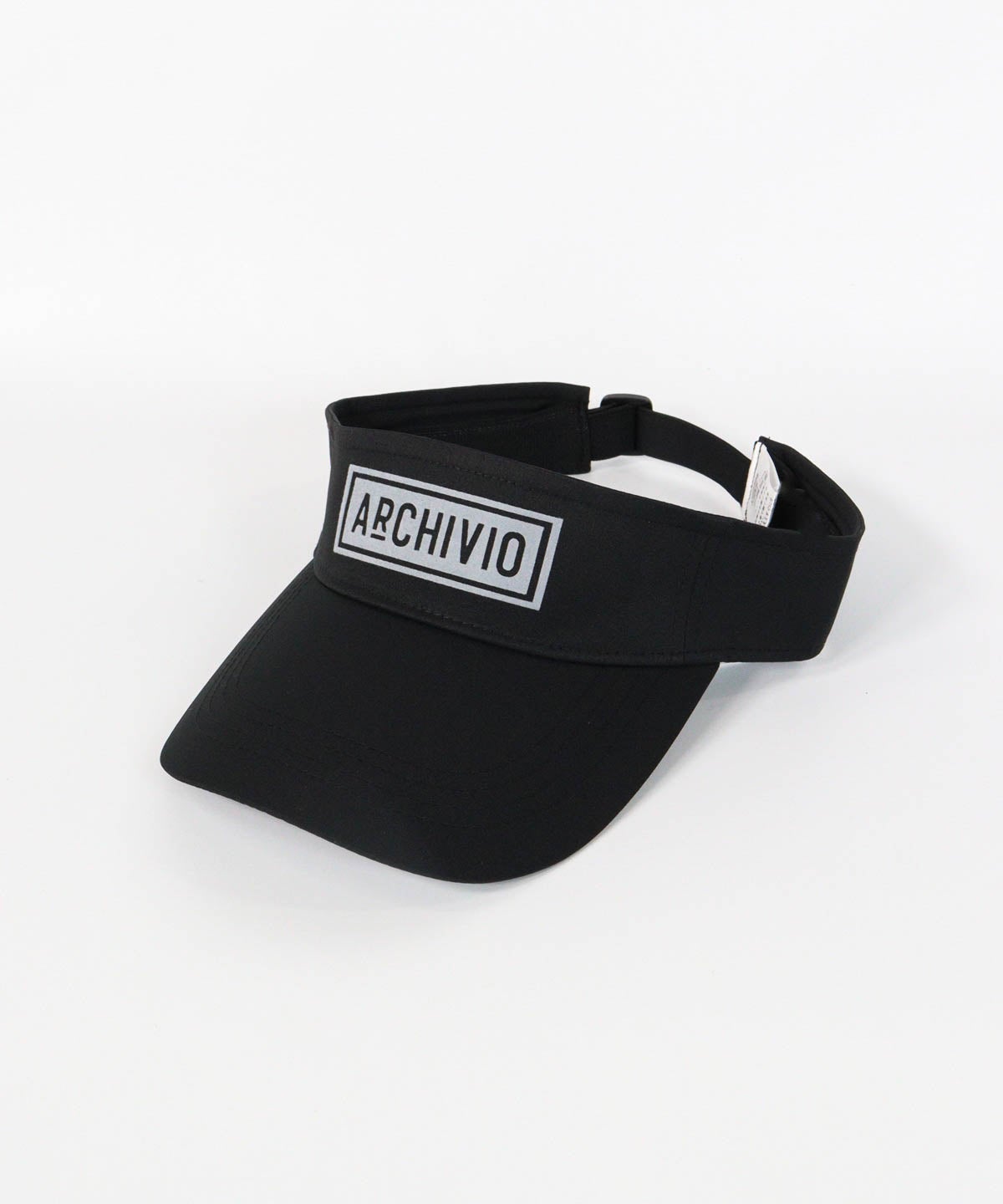 【メンズ】ボックスロゴサンバイザー（ブラック×グレー）