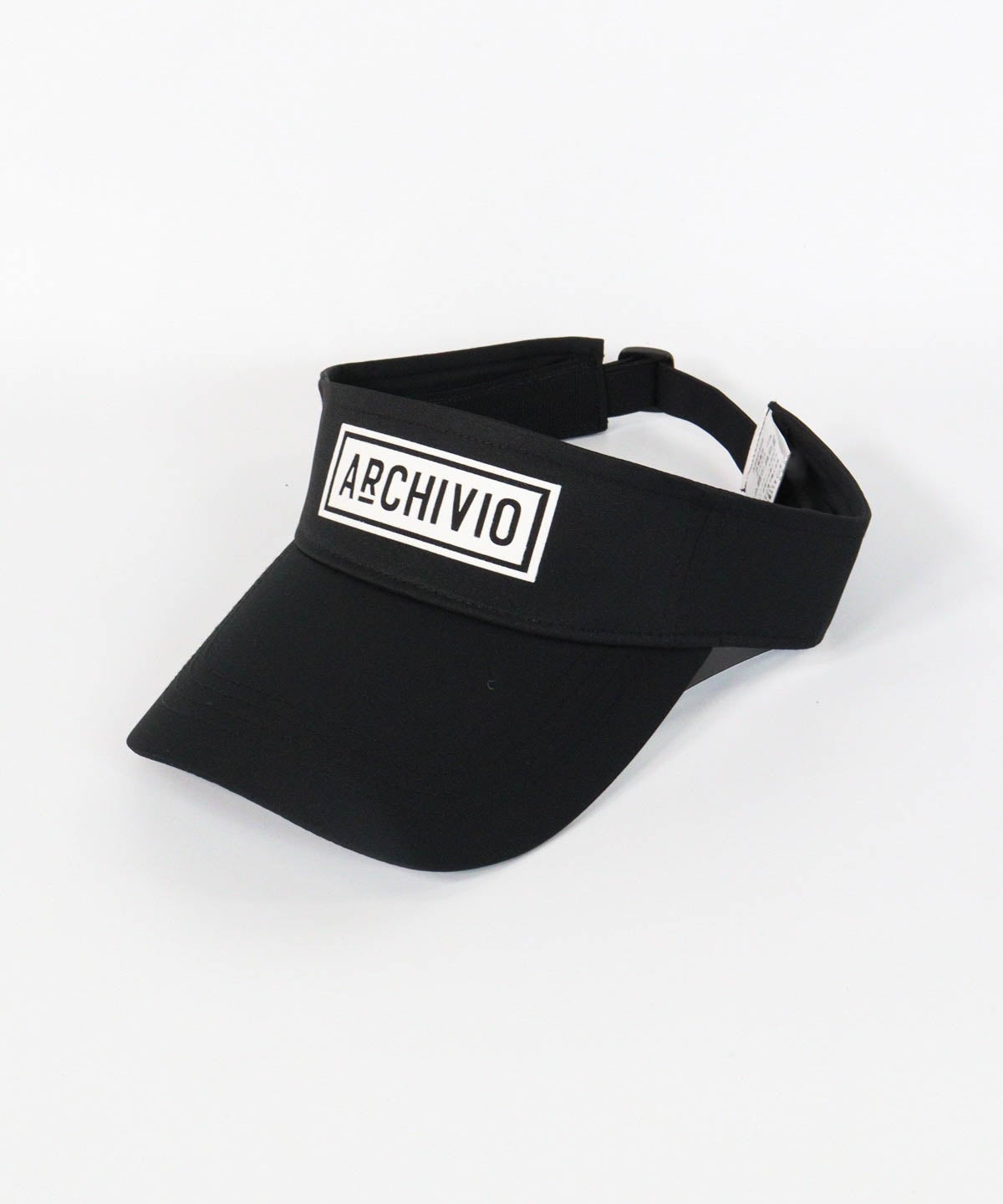 【メンズ】ボックスロゴサンバイザー（ブラック×ホワイト）