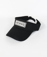 【メンズ】ボックスロゴサンバイザー（ブラック×ホワイト）