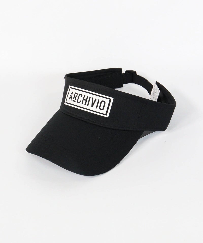 【メンズ】ボックスロゴサンバイザー（ブラック×ホワイト）