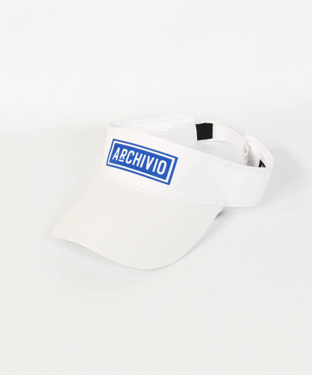 【メンズ】ボックスロゴサンバイザー（ホワイト×ブルー）