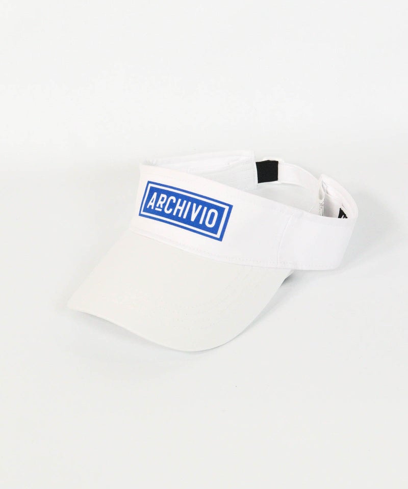 【メンズ】ボックスロゴサンバイザー（ホワイト×ブルー）