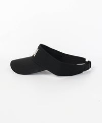 【メンズ】ボックスロゴサンバイザー左横（ブラック×ホワイト）