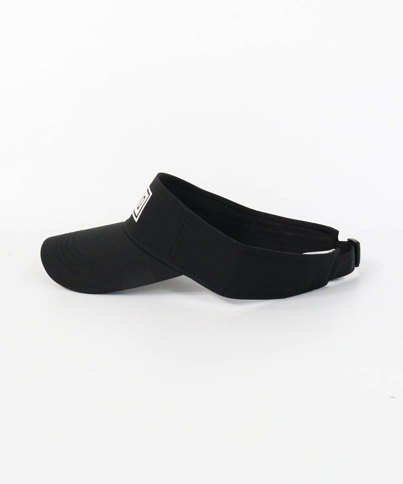 【メンズ】ボックスロゴサンバイザー左横（ブラック×ホワイト）