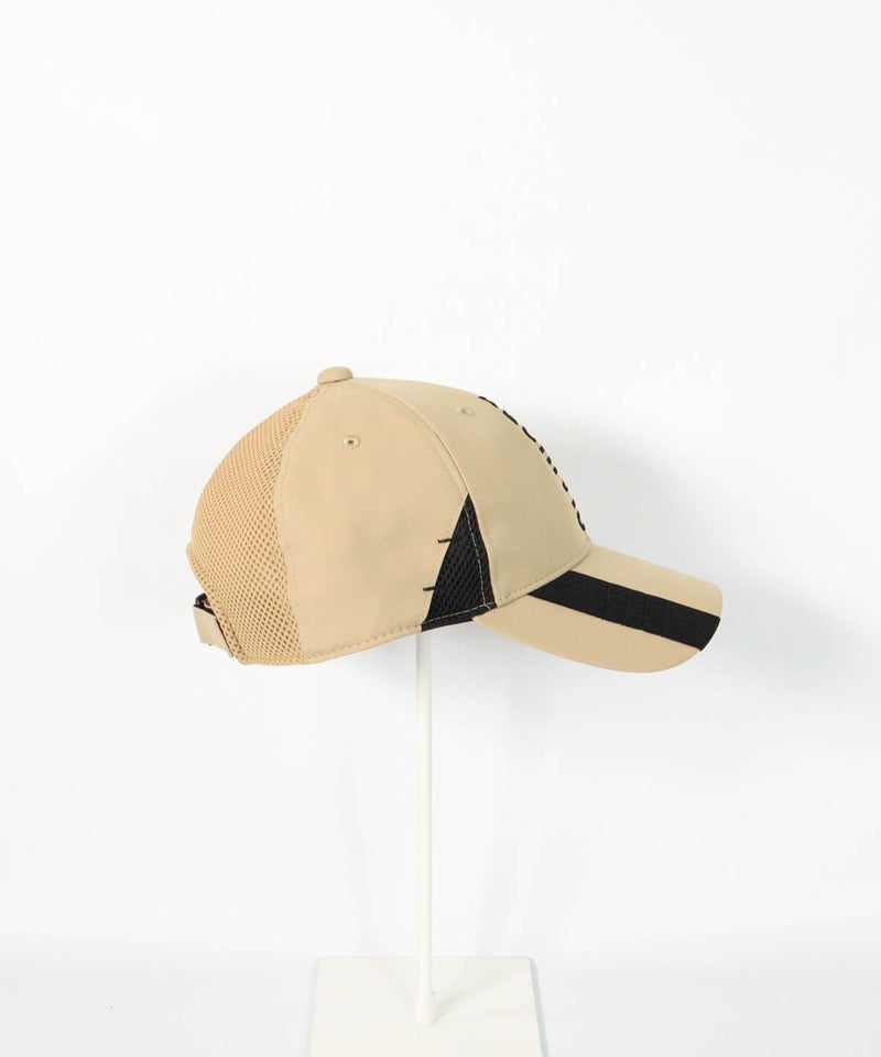 【メンズ】メッシュバイカラーキャップ右横（ベージュ）