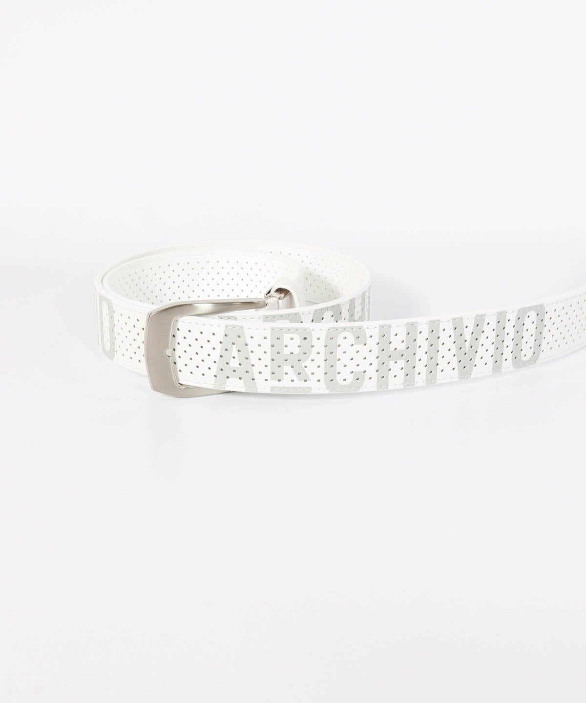 【メンズ】ホールドットロゴベルト（ホワイト）