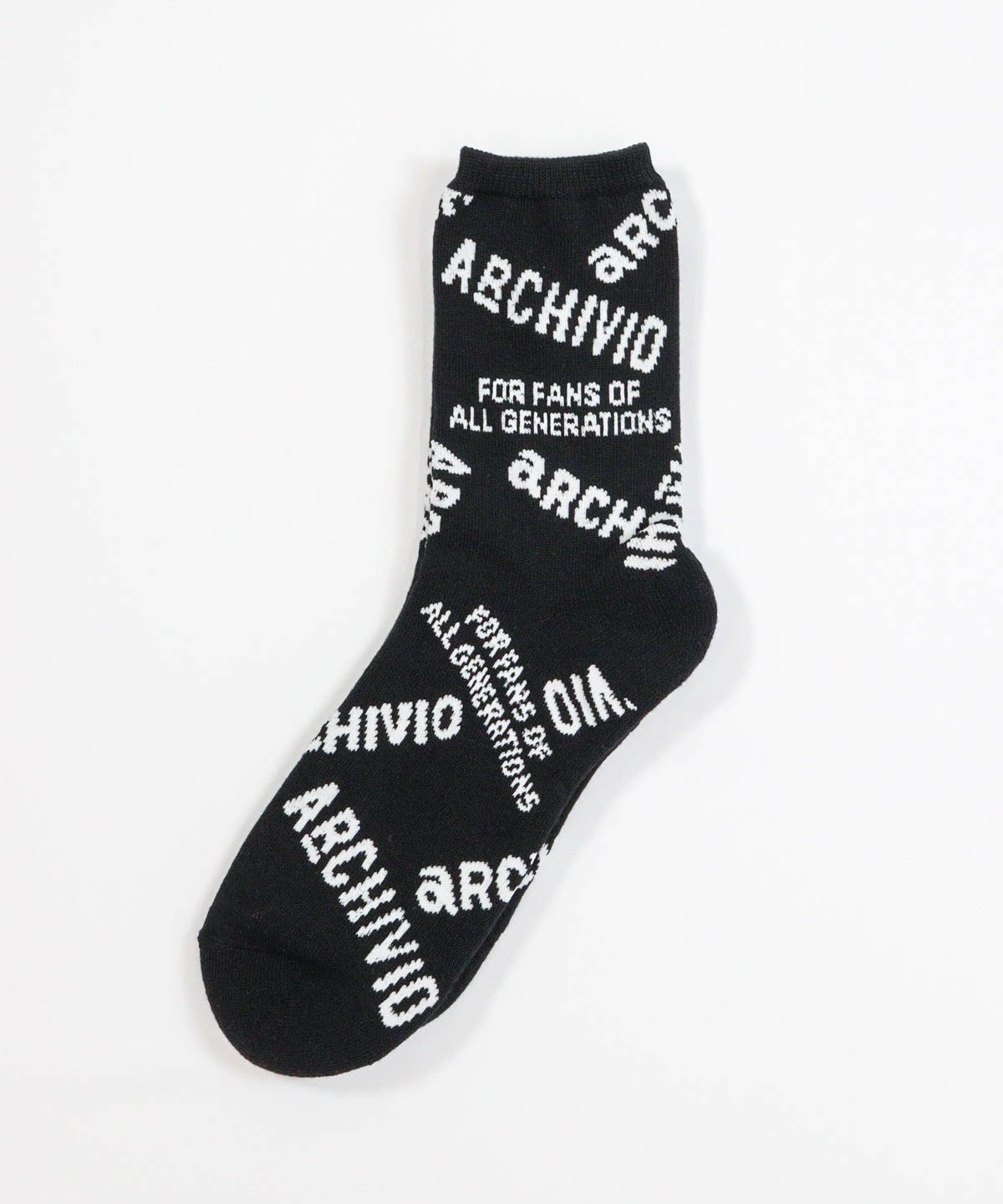 【メンズ】MIXロゴソックス(ブラック）