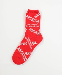 【メンズ】MIXロゴソックス（レッド）