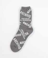 【メンズ】MIXロゴソックス（グレー）