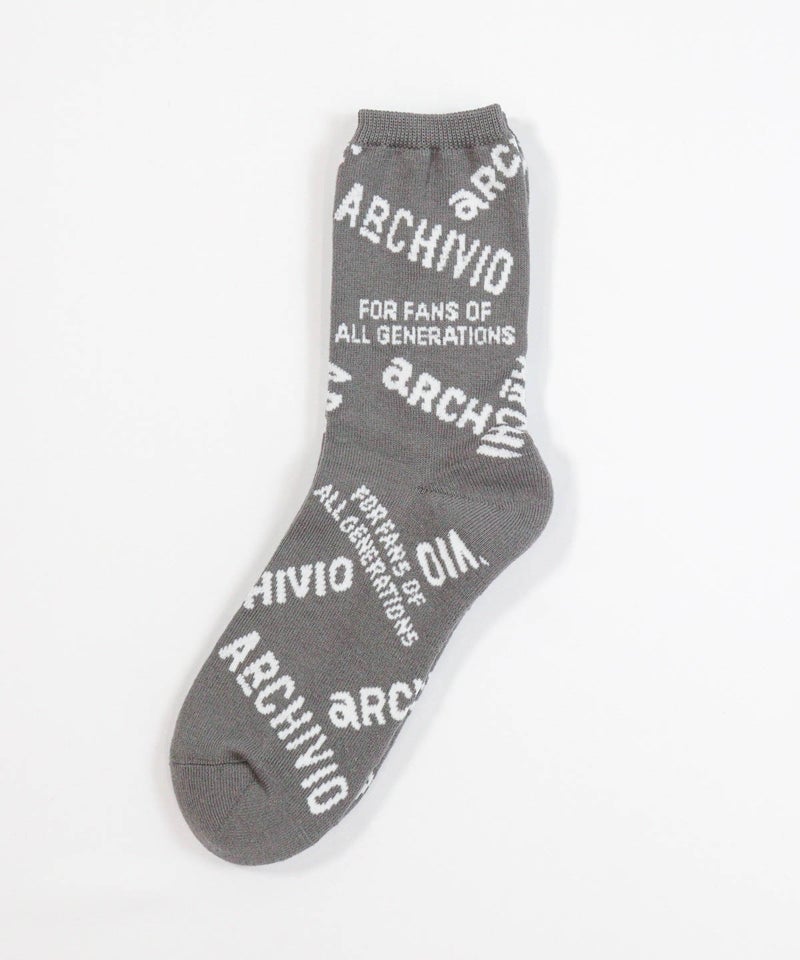 【メンズ】MIXロゴソックス（グレー）