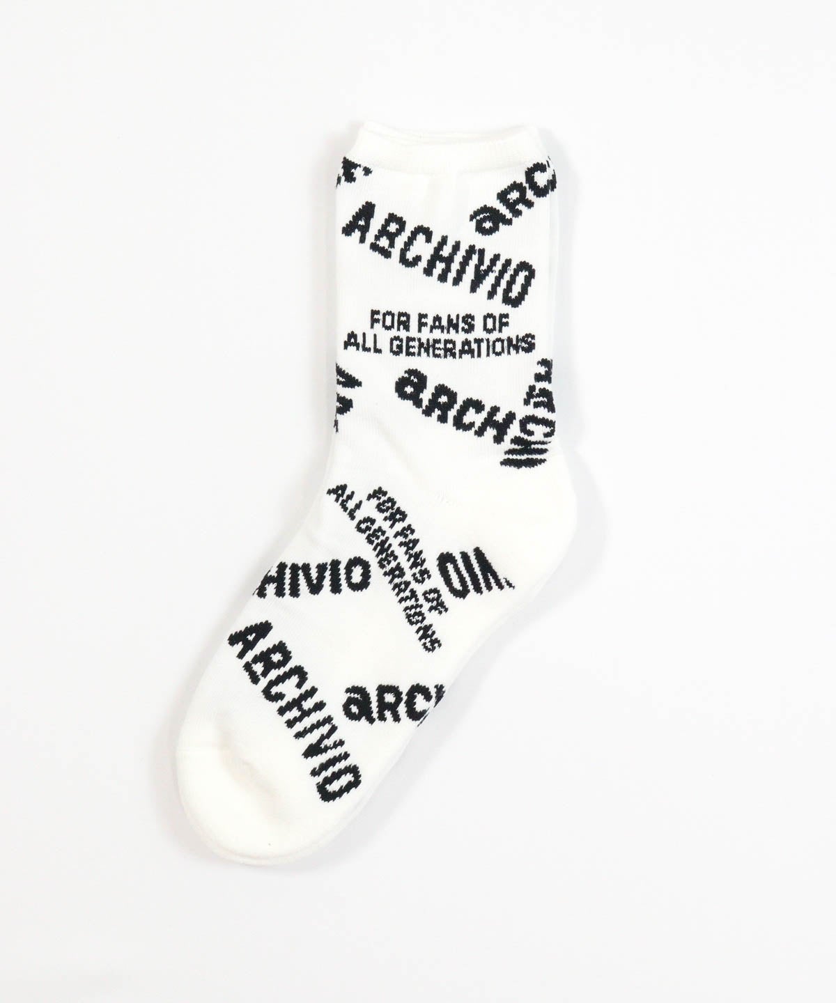 【メンズ】MIXロゴソックス（ホワイト）