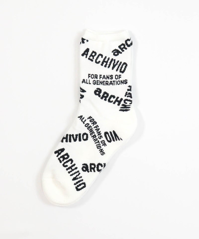 【メンズ】MIXロゴソックス（ホワイト）