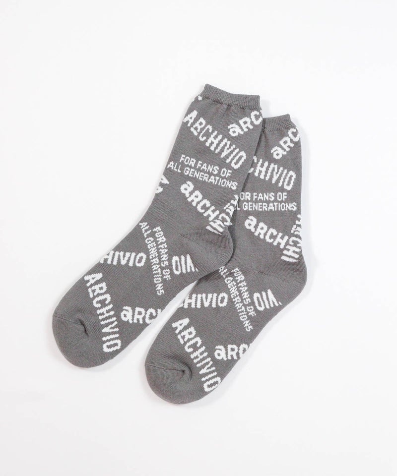 【メンズ】MIXロゴソックスペア（グレー）