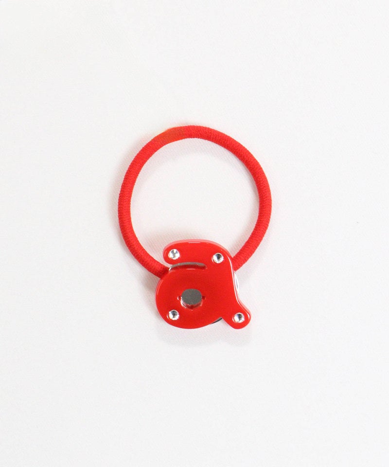 マーカー付きヘアゴム(レッド)