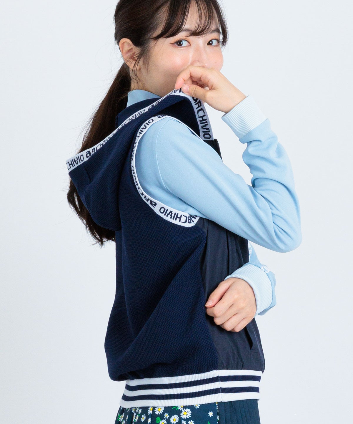 襟付きニットジップベスト|アルチビオ - ゴルフウェアや婦人服通販