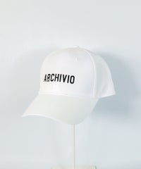 【メンズ】モノトーンロゴ撥水キャップ(ホワイト×ブラック)