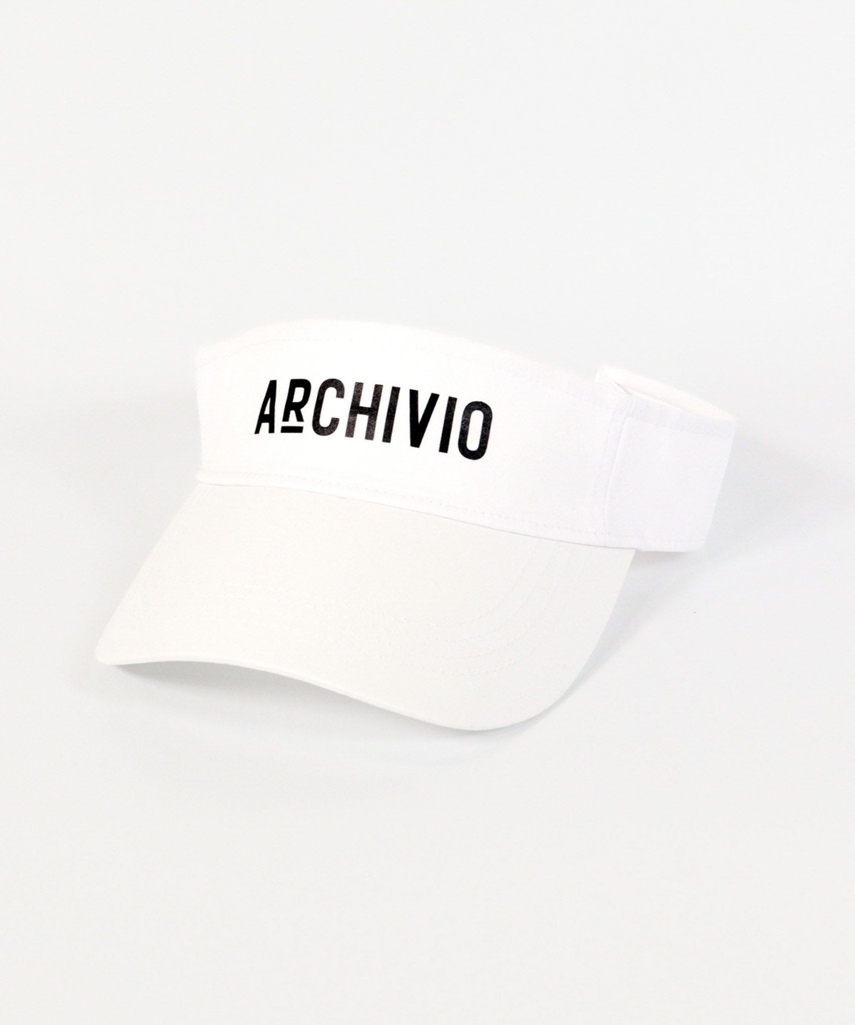 【メンズ】モノトーンロゴサンバイザー(ホワイト×ブラック)