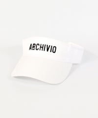 【メンズ】モノトーンロゴサンバイザー(ホワイト×ブラック)