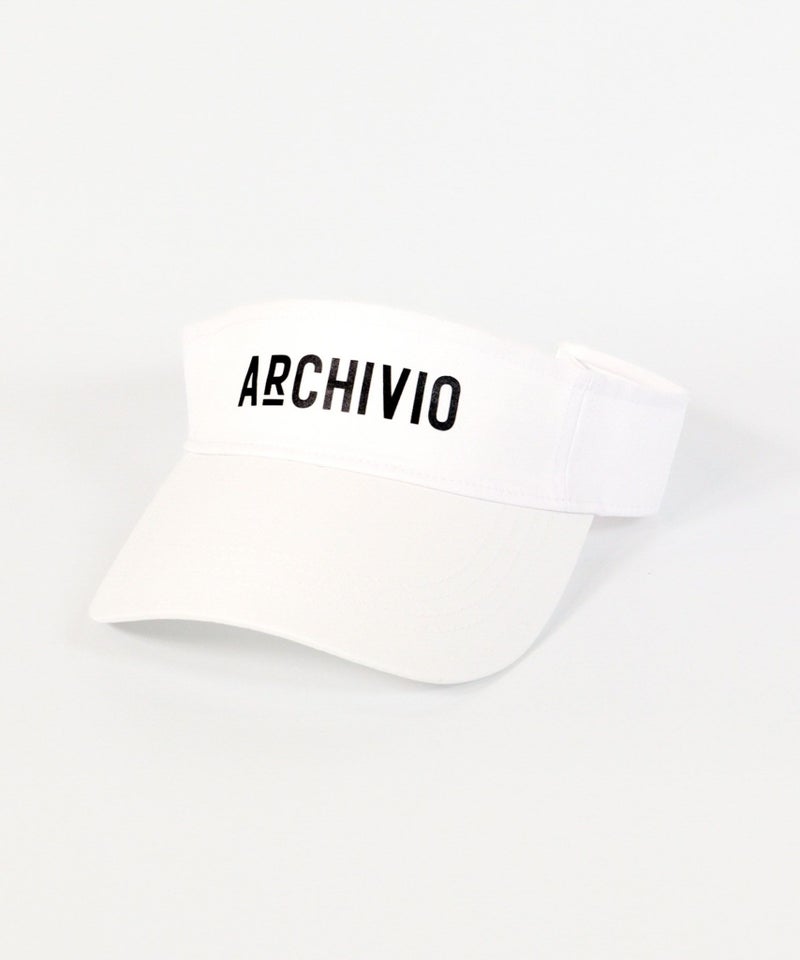 【メンズ】モノトーンロゴサンバイザー(ホワイト×ブラック)