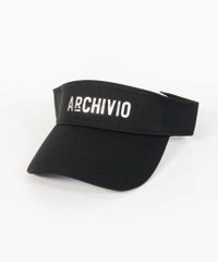 【メンズ】モノトーンロゴサンバイザー(ブラック×シルバー)