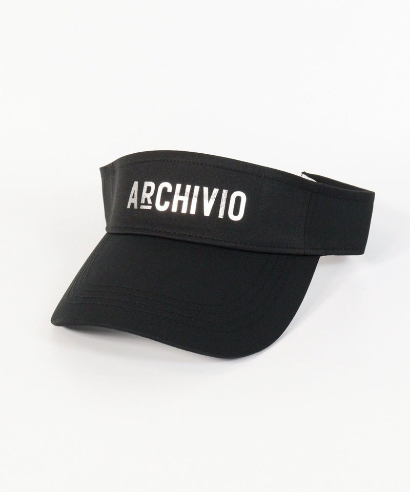 【メンズ】モノトーンロゴサンバイザー(ブラック×シルバー)