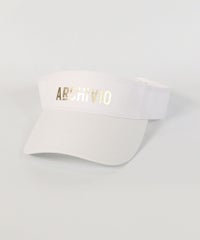 【メンズ】モノトーンロゴサンバイザー(ホワイト×ゴールド)