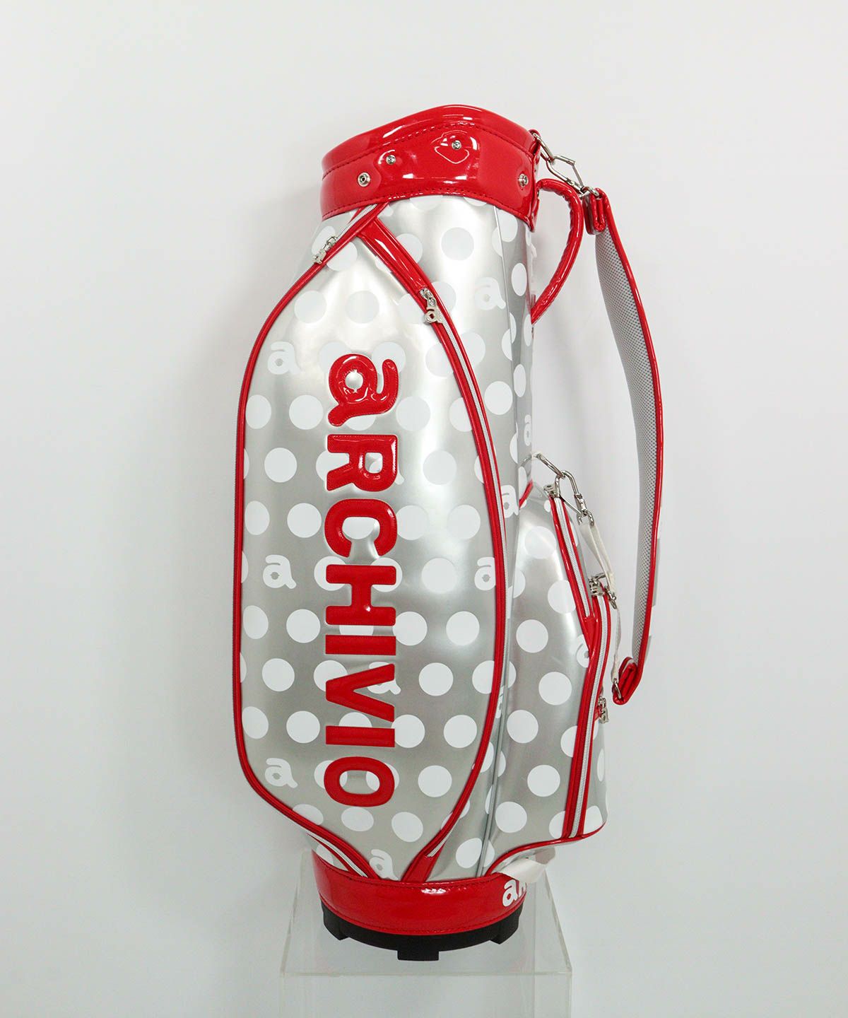 ドット柄キャディバッグ（ライトグレー）