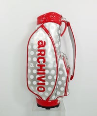 ドット柄キャディバッグ（ライトグレー）