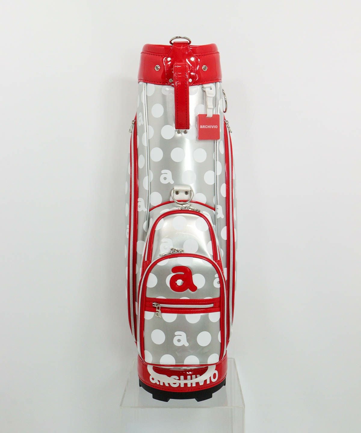 ドット柄キャディバッグ（ライトグレー）