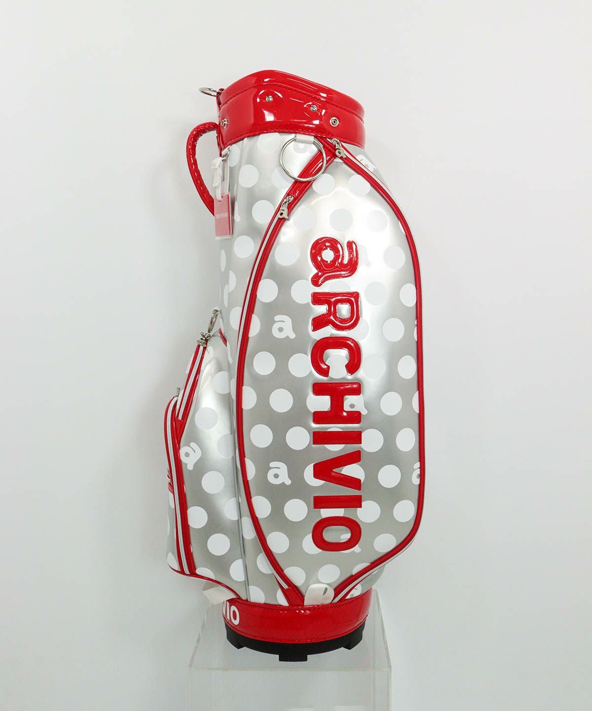 ドット柄キャディバッグ（ライトグレー）