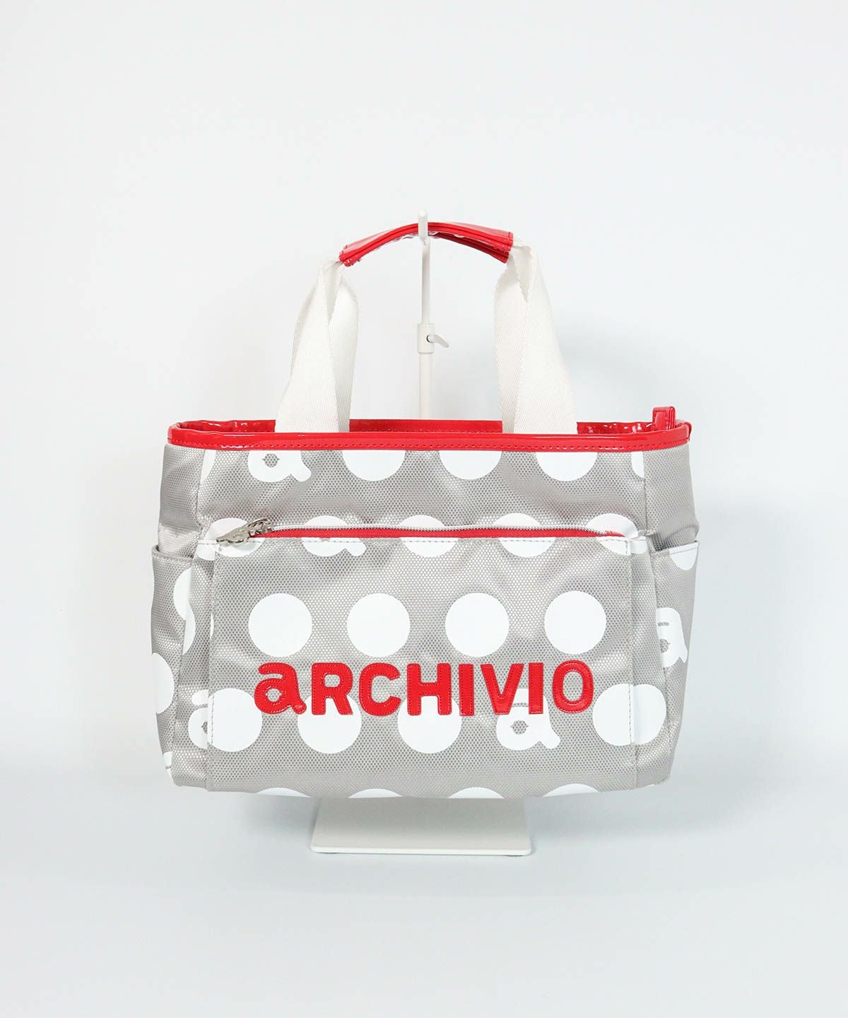 ドット柄カートバッグ（ライトグレー）