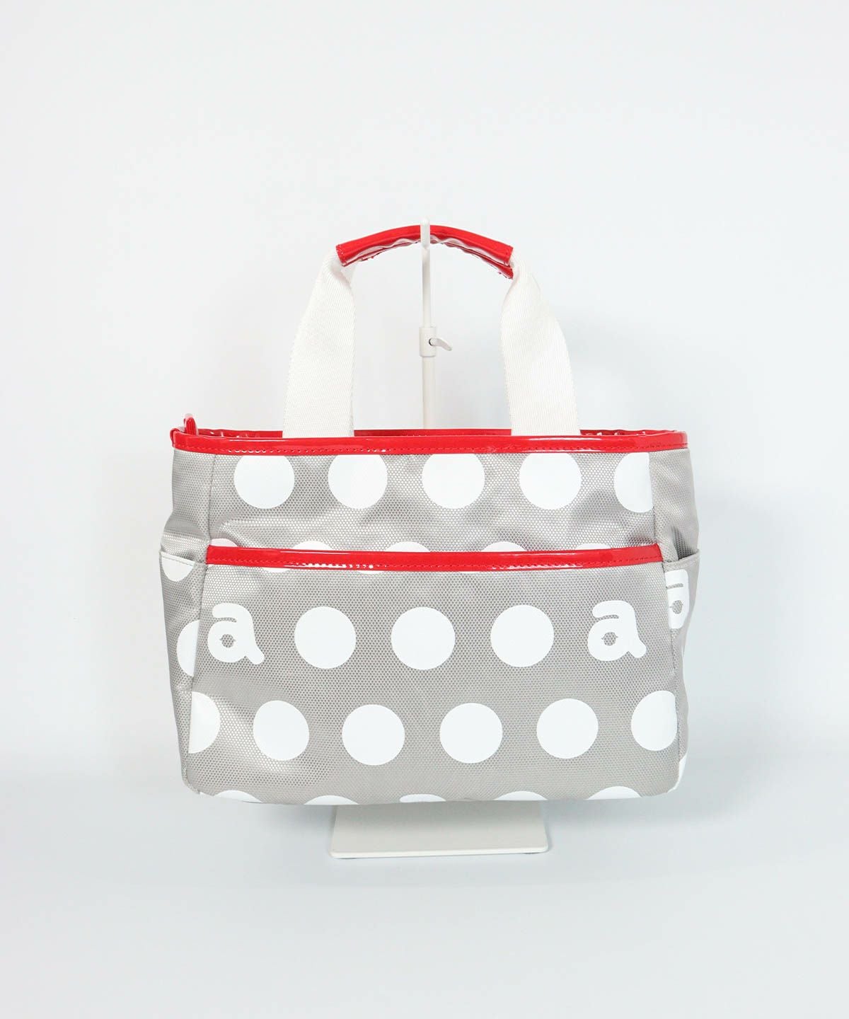 ドット柄カートバッグ後（ライトグレー）